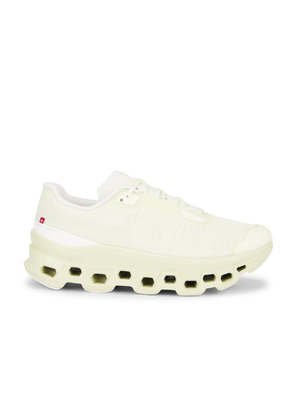 On Cloudmonster Void New Edition Sneaker in Seedling & Linen yellow white